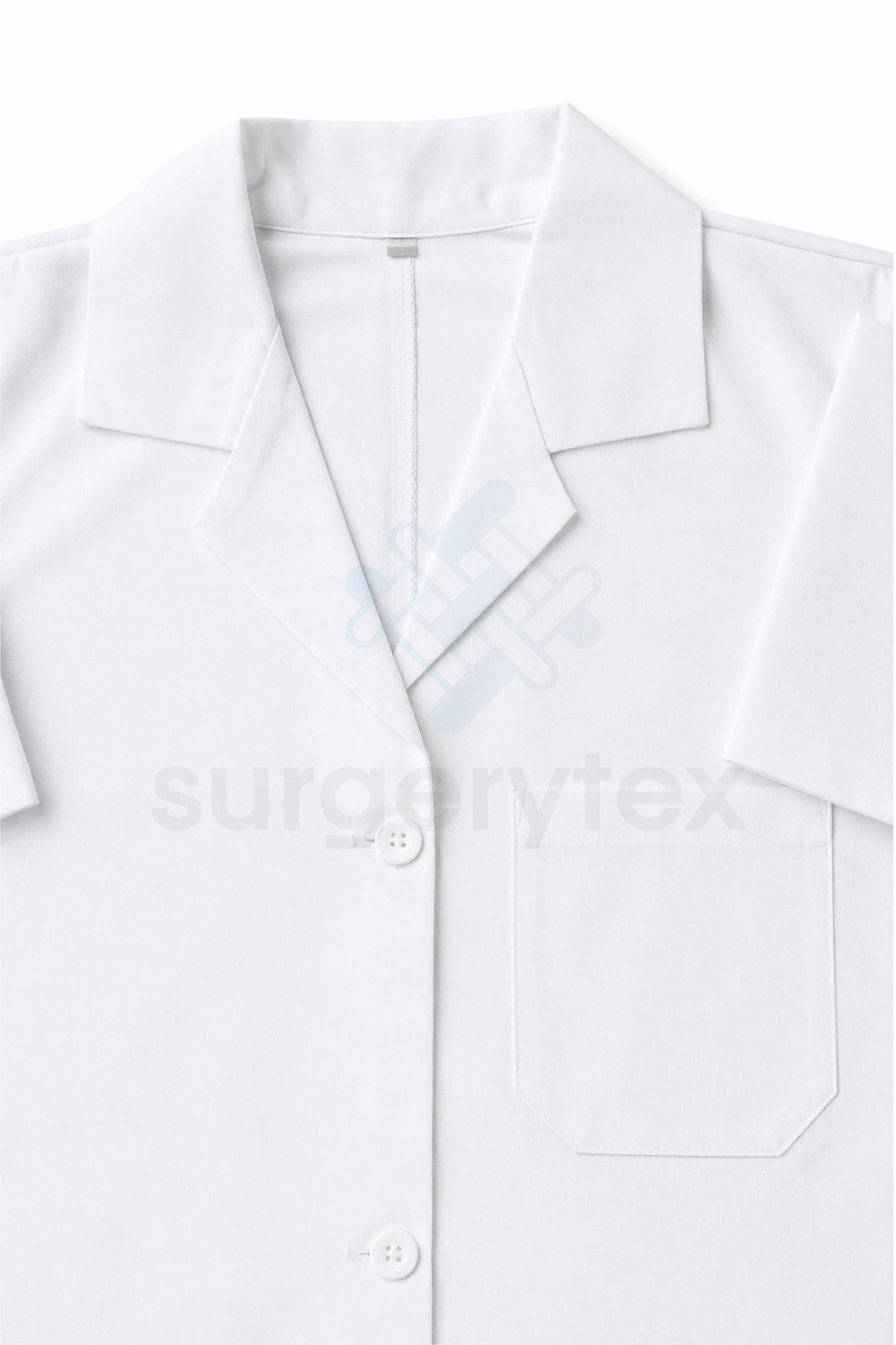 Bata de Laboratorio Blanca Larga, set de 6 piezas.